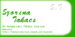 szorina takacs business card